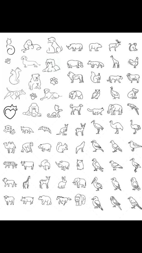 Mini Animal Tattoos Simple, Tiny Animal Tattoos Simple, Easy Animal Tattoos, Simple Pet Tattoos, Tiny Animal Tattoos, Animal Pfp Aesthetic, Animal Pfp Funny, Animal Wallpaper Aesthetic, Animal Character Design