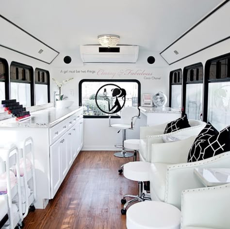 Mobile Nail Salon, Mobile Hair Salon, Mobile Beauty Salon, Mobile Spa, Mobile Nails, Hair And Nail Salon, Mobile Beauty, Nail Salon Decor, Nail Salon Design