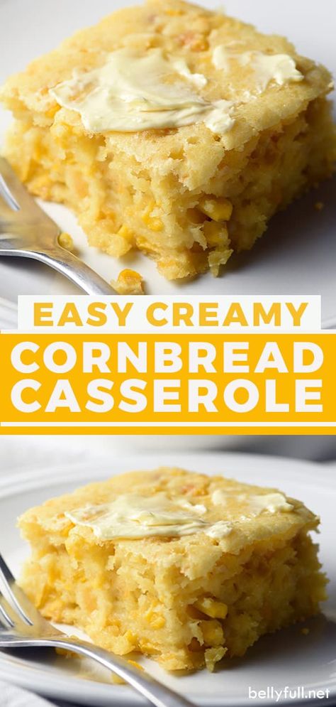 Creamy Cornbread Casserole, Creamy Cornbread, Creamy Corn Bread, Cornbread With Corn, Jiffy Cornbread, Cornbread Casserole, Creamy Corn, Cornbread Mix, Creamed Corn