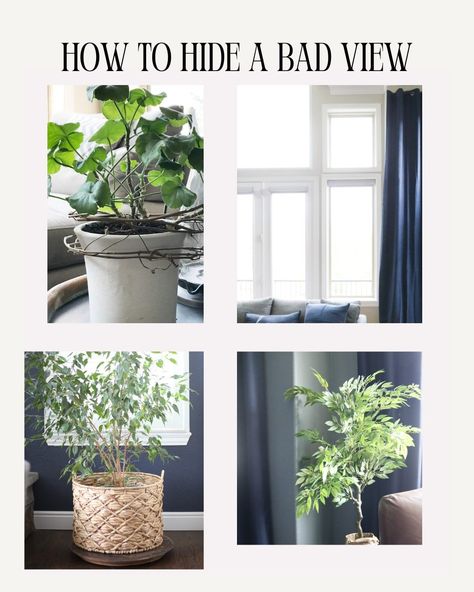 HOW TO HIDE A BAD VIEW How To Hide A Bad View Out Your Window, Bad View Window Solution, View From Window, Hiding Ugly, Quiet Corner, Apartment Renovation, Window View, A Bad, Window Treatments