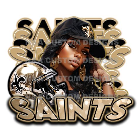 New Orleans Saints Svg, Nfl Funny, Football Girl, Saints Logo, New Orleans Saints Logo, New Orleans Saints Football, Saints Football, Silhouette Diy, Dr. Seuss Svg