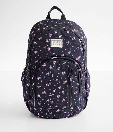 Big Backpacks For High School, College Backpack Aesthetic, Backpacks For High School, Billabong Backpack, Pretty School Supplies, High School Backpack, Big Backpacks, Women Backpack Fashion, Aesthetic Backpack