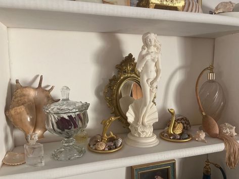 Aphrodite Room Decor, Aphrodite Magic, Aphrodite Altars, Mermaid Aesthetic Room, Aphrodite Altar, Pjo Aesthetic, Aphrodite Cabin, The Olympians, Piper Mclean