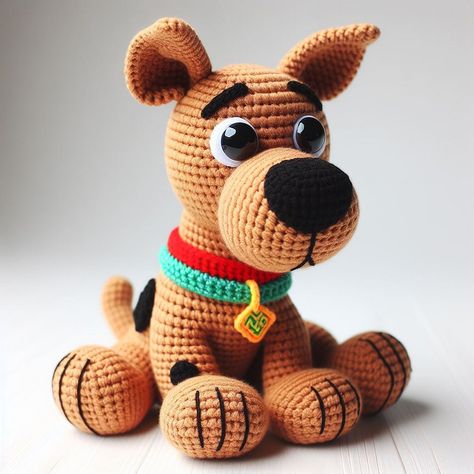 Crochet Scooby Doo Amigurumi Idea Scooby Doo Crochet Pattern Free, Crochet Scooby Doo, Character Crochet Patterns, Character Crochet, Crochet Cartoon, C2c Crochet Pattern Free, Boho Crochet Patterns, Patterns For Kids, Disney Crochet Patterns