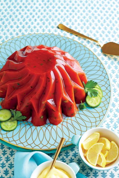 Tomato Aspic Recipe, Aspic Recipe, Congealed Salads, Macaroni Salad With Ham, Southern Salad, Congealed Salad, Gelatin Salad, Cottage Cheese Salad, Cold Salad Recipes