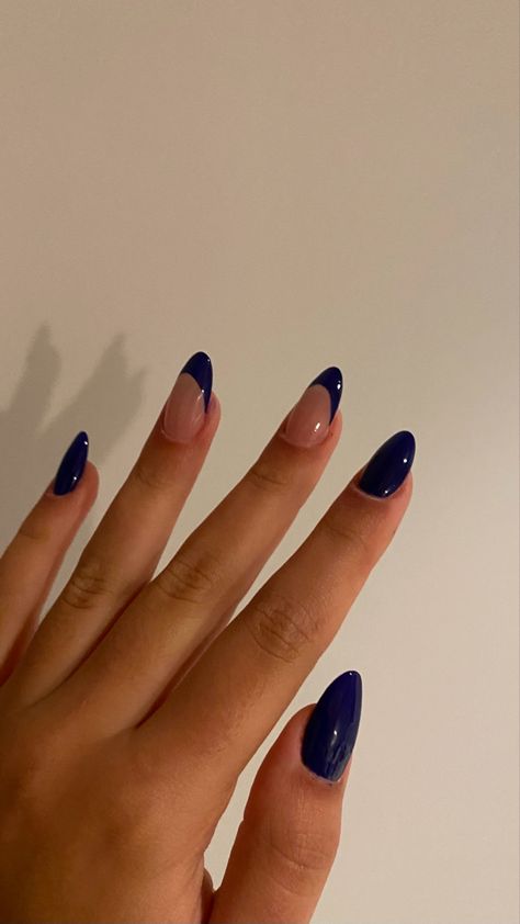 Cute Nail Ideas For School, Cute Nails Blue, Spring Break Nails, Plain Nails, Wow Nails, Hello Nails, Indigo Nails, Broken Nails, Basic Nails