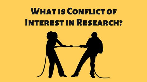 Conflict of interest(COI) in research represents the situation where professional decisions regarding the primary responsibilities of a researcher may be at risk of being wrongly influenced by a secondary benefit, such as financial gain or career advancement.  This influential activity, maybe knowing or unknowing, But, the existence of COI creates the trust issue with the research and research institute. When a conflict of interest occur? It occurs when you have a financial, commercial, legal, o What Is Conflict, Trust Issue, Research Ideas, Index Journal, Types Of Conflict, Conflict Of Interest, Journal Publication, Journal Lists, Career Advancement