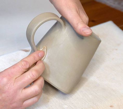 How to Make a Square Based Slab Mug By Hand Pottery Templates Free Printable, Square Mugs, Slab Pottery Templates, Slab Mug, How To Make Magic, Pasta Roller, Slab Pottery, Templates Printable Free, Foam Crafts