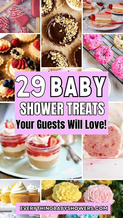 Desserts For Showers, Babyshower Dessert Girl, Spring Baby Shower Desserts, Dessert For Baby Shower Girl, Dessert For Baby Shower Ideas, Babyshower Treat Table, Baby Shower Desserts Easy, Dessert Table Ideas Baby Shower Girl, Baby Shower Treats Ideas