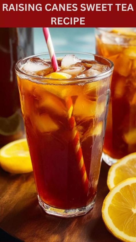 Raising Canes Sweet Tea Recipe – Delish Diner Home Made Sweet Tea, Lipton Sweet Tea Recipe, Mcdonald's Sweet Tea Recipe, Southern Sweet Tea Recipe, Mcdonalds Sweet Tea, Sweet Tea Recipe, Sweet Tea Recipes, Southern Sweet Tea, Raising Canes