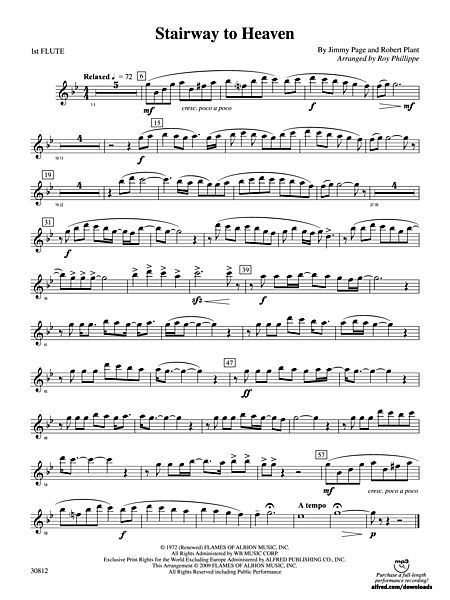 Stairway to Heaven: Flute Flute Music Sheet, Stair Way, 20th Century Music, Saxophone Sheet Music, Saxophone Music, Flute Sheet Music, Violin Sheet, Violin Sheet Music, Way To Heaven