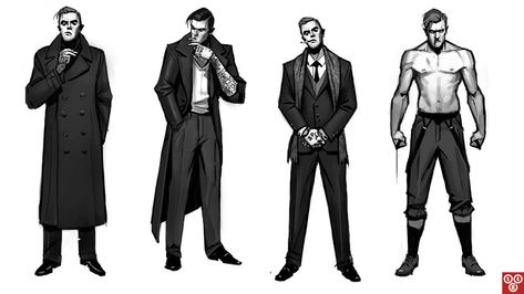 Some of the concept art for Batman - The Telltale Series, including the Wayne family, Joe Chill, Selina Kyle, Oswald Cobblepot, and Vicki Vale. Batman Telltale, Oswald Cobblepot, Comics Characters, District Attorney, Superhero Design, Character Design Male, Cartoon Character Design, Superhero Art, Hero Arts