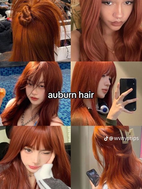 Cute Hair Colors, Hair Inspiration Long, Hair Tint, Ginger Hair Color, Dyed Hair Inspiration, Dye Ideas, Pretty Hair Color, Hair Stylies, Auburn Hair