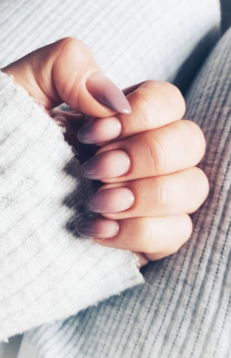 Ombre Taupe Nails, Mauve Gradient Nails, Plum And Mauve Nails, Matte Ombre Nails Almond, Gray And Mauve Nails, Gray Ombre Nails Almond, Ombre Mauve Nails, Mauve Nails Short, Taupe Ombre Nails