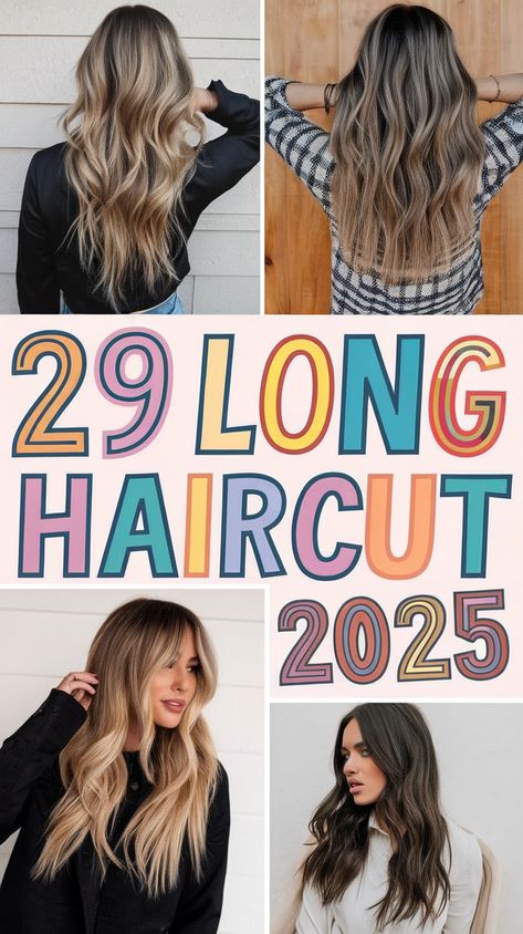 Long Haircut 2025: 29 Trendy Ideas - Fall Update 2024 Long Layered Choppy Hair, Long Layered Hair With Volume, Chunky Curtain Bangs Long Hair, Long Curtain Bangs Square Face, Long Length Hair With Layers And Bangs, Long Medium Length Haircut, Haircuts For Frizzy Wavy Hair, Long Haircuts With Curtain Bangs, Thick Long Hairstyles