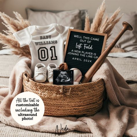 EDITABLE Baseball Pregnancy Announcement Digital, Baby announcement, Pregnancy Reveal, Customizable Announcement, Instant Download, 0138 Baseball Baby Announcement, Baseball Pregnancy Announcement, Nikki Baby, Digital Baby Announcement, Newborn Mom, Baby News, Announcement Pregnancy, Baby Announcement Photos