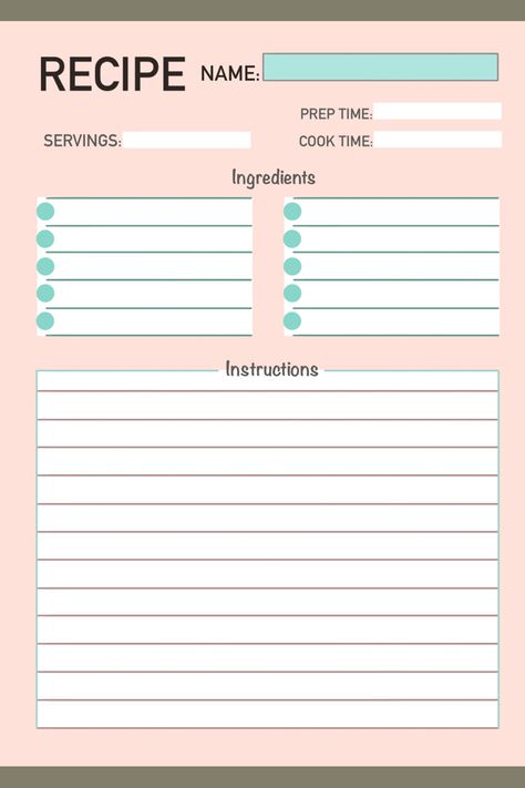 Receipe Journal Template, Recipe Binder Printables Free, Recipe Templates Free, Schedule Journal, Recipe Binder Printables, Recipe Template Printable, Diy Recipe Binder, Recipe Printable, Recipe Book Covers