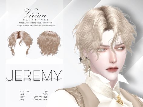 The Sims Resource - Jeremy - Hairstyle Ts4 Male Curly Hair, Hair Cc Male Sims 4, Sims 4 Cc The Sims Resource Male, Male Hairs Sims 4, Curly Hair Men Sims 4 Cc, The Sims Resource Male Hair, Sims 4 Emo Hair Male, Sims 4 Cc Slicked Back Hair, The Sims 4 Cc Men Hair Curly