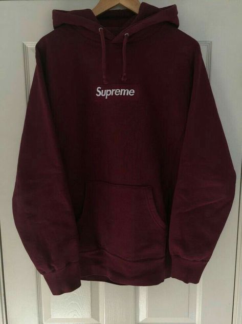 Maroon Sweatshirt Outfit, Maroon Clothes, Supreme Clothing, Supreme Hoodie, Burgundy Hoodie, Trendy Hoodies, Stylish Hoodies, Supreme Clothes, Cute Comfy Outfits