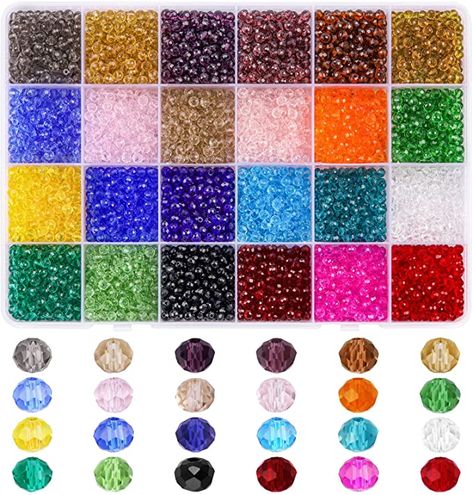 Amazon.com: Suhome 4800pcs 24 Color 4mm Briolette Crystal Glass Beads, Faceted Rondelle Shape Crystal Beads Assortments Supplies with 24 Compartments Beads Container for Jewelry Making : Everything Else Multicolor Crystal Beads For Jewelry Making, Elegant Faceted Crystal Beads, Multicolor Faceted Beads, Glass Beads Jewelry, 8mm Size, Multicolor Faceted Crystal Beads, Small Bracelets, Lampwork Glass Beads, Bead Strand, Faceted Bead