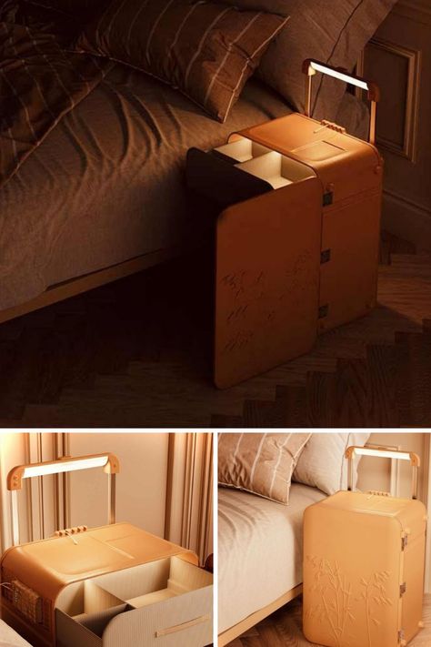 Tiny Hotel Room, Closet Suitcase, Airplane Comfort, Travel Furniture, Trolly Bag, Living Out Of A Suitcase, Suitcase Ideas, Suitcase Design, Suitcase Storage