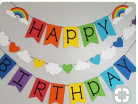 Rainbow Birthday Banner, Rainbow Themed Birthday Party, Shopkins Birthday Party, Diy Birthday Banner, Rainbow Garland, Fest Temaer, Shopkins Birthday, Birthday Banner Design, Pony Birthday