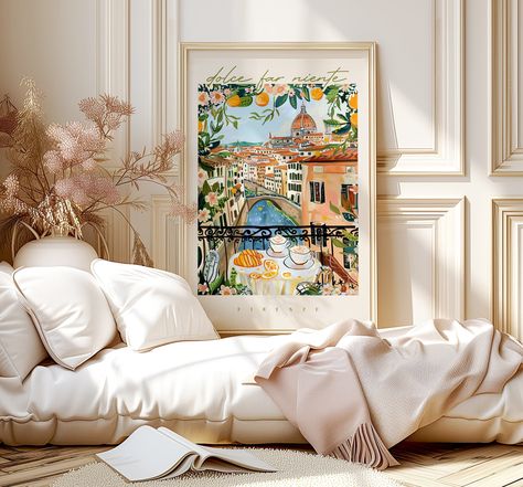 Italian Apartment Decor, Italy Illustration, Italy Travel Poster, Italian Home Decor, Dolce Far Niente, Italian Theme, Poster Coffee, Italian Lifestyle, Italian Quotes