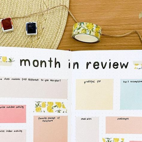 Art Bullet Journal, Month In Review, Bullet Journal Month, Monthly Review, Bullet Journal Setup, Monthly Favorites, Plan With Me, Journal Inspo, Bullet Journal Spread