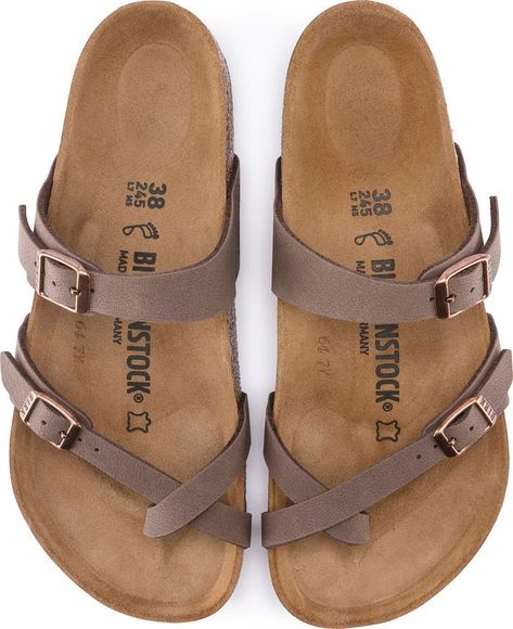 Birkenstock Mayari Birko-Flor Sandal (Women) | Nordstrom Mocha Birkenstock, Birkenstock With Socks, Super Birki, Chef Shoes, Clog Boots, Saltwater Sandals, Birkenstock Women, Birkenstock Sandals, Birkenstock Mayari