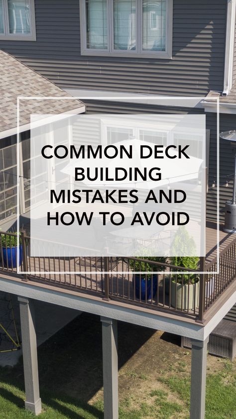 Whether you're a seasoned DIYer or a first-time builder, knowing what mistakes to avoid can help you build a deck that will last for years to come. 12 X 12 Deck Plans, Deck Extension Ideas Backyards, Deck Off Back Of House Second Floor, How To Build A Deck, 2nd Floor Deck Ideas, Deck Designs Layout, Second Floor Deck Ideas, Deck Layout Ideas, Deck Off Back Of House