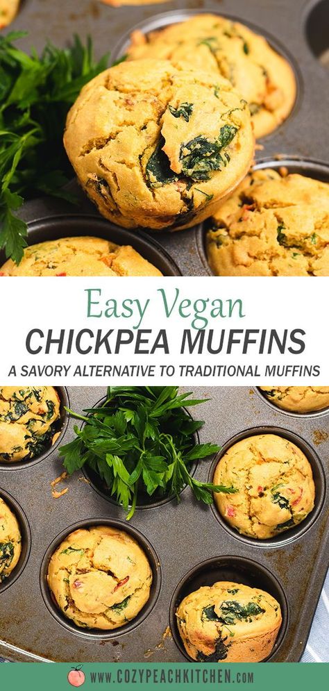 Vegan Savoury Muffins, Chickpea Muffins, Chickpea Flour Recipes, Eggless Breakfast, Protein Meal Prep, Veggie Muffins, Vegan Breakfasts, Vegan Egg, Vegan Chickpea