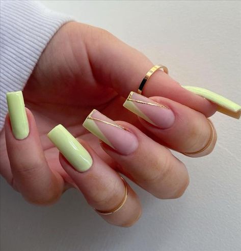 34 Beautiful St. Patrick’s Day Nail Art Designs Ideas with green nails Bright Yellow Nails, Acrylic Nails Yellow, Uk Nails, Yellow Nails Design, Art Designs Ideas, Yellow Nails, Coffin Nails Designs, Pretty Acrylic Nails, Best Acrylic Nails