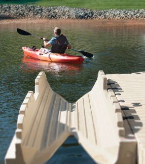 Diy Kayak Launch, Kayak Launch Ramp, Kayak Launch, Kayaking Tips, Lake Dock, Lakefront Living, Kayak Storage, Kayak Rack, Lakefront Property