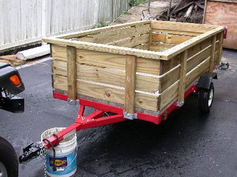 From the "Little Red Trailer" Site. Yes, I like the S & P look. Folding Utility Trailer, Utility Trailer Upgrades, Utility Trailer Camper, Camping Gear Trailer, Dump Cart, Trailer Kits, Work Trailer, Kayak Trailer, Bicycle Diy