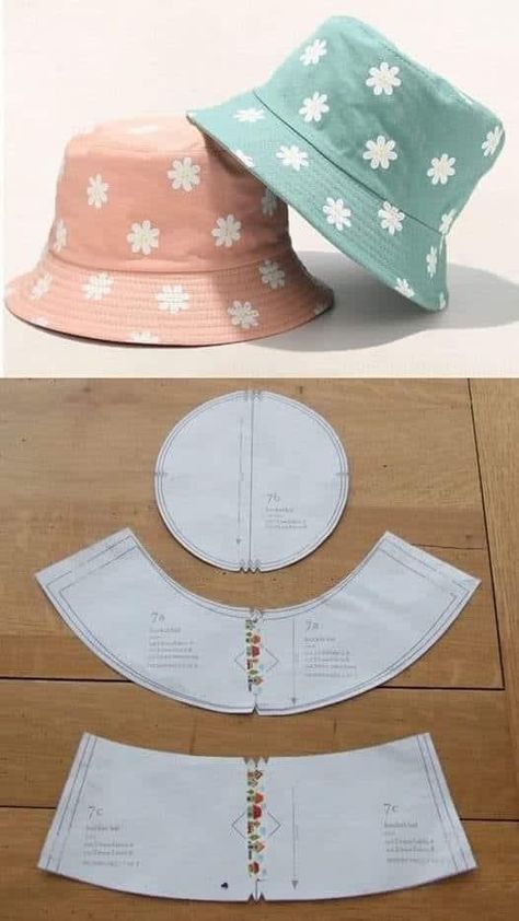 Pola Topi, Cork Ideas, Sewing Hats, Baby Clothes Patterns Sewing, Sewing Easy Diy, Hat Patterns To Sew, Sewing Tutorials Clothes, Sew Ins, Sewing Crafts Tutorials