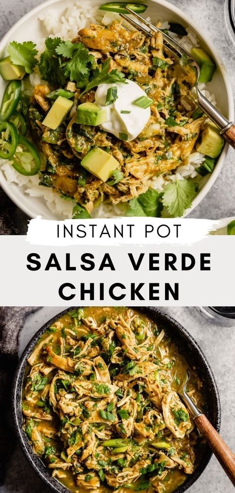 Salsa Verde Chicken Instant Pot, Fixate Meals, Instant Pot Salsa Verde Chicken, Easy Salsa Verde, Salsa Verde Chicken Recipe, Instant Pot Salsa, Gut Protocol, Postpartum Meals, Chicken Verde