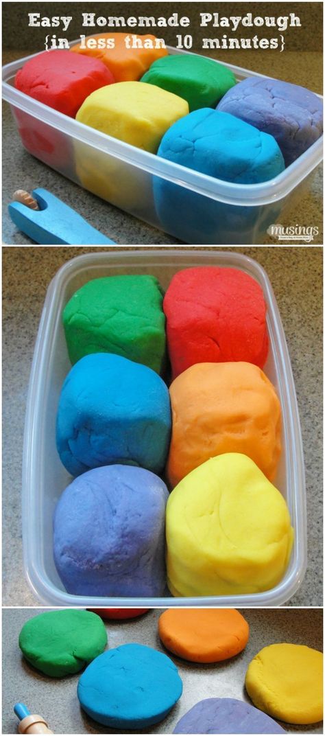 Easy Homemade Playdough, Easy Homemade Playdough Recipe, Homemade Playdough Recipe, Easy Handmade Gifts, Homemade Playdough, Homemade Toys, Crafts For Boys, Camping Activities, Toddler Fun