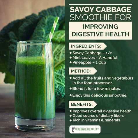 Improve your digestive health with savoy cabbage #Pineapple smoothie. #ModernReflexology Cabbage For Gut Health, Cabbage Smoothie Recipes, Living Holistically, Colorful Smoothies, Alkaline Desserts, Cabbage Smoothie, Cafe Items, Diy Detox, Healthy Juicer Recipes