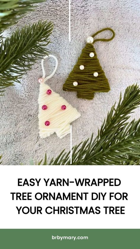 I’m excited to share with you a fun and simple DIY project that will add a personal touch to your holiday decorations: yarn-wrapped Christmas tree ornaments. I love making these because they’re incredibly easy to make and quick too! check out these Easy Yarn-Wrapped Tree Ornament DIY for your Christmas tree decor. Mini Yarn Christmas Tree, Rag Tree Ornaments, Easy Diy Yarn Ornaments, Diy Christmas Trees With Yarn, Christmas Tree Yarn Ornaments, Cranberry String Christmas Tree, Yarn Christmas Tree Craft, Easy Yarn Ornaments, Yarn Christmas Ornaments Diy Crafts