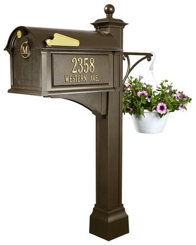 COMES IN BLACK OR WHITE, OR COMBO FINISH Mailbox Installation, Commercial Mailboxes, Mailbox Monogram, Decorative Post, Front Door Monogram, Door Monogram, Residential Mailboxes, Mailbox Landscaping, Personalized Mailbox