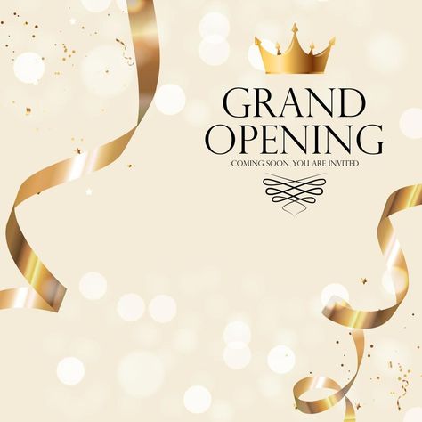 Shop Opening Invitation Card, Grand Opening Banner, Invitation Card Format, Grand Opening Invitations, Happy Birthday Balloon Banner, Interior Wall Colors, Instagram Feed Ideas Posts, Invitation Background, Luxury Invitation