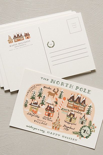 north pole map post card set #anthrofave #christmas North Pole Map, Postcard Design Inspiration, Postcards Inspiration, 카드 디자인, Postcard Set, Art Carte, The North Pole, Postcard Design, Christmas Postcard