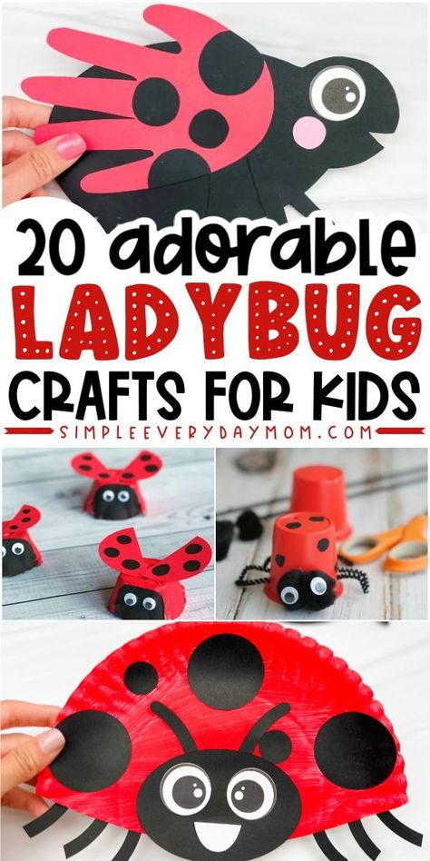 20 Unbelievably Cute Ladybug Crafts for Kids Lady Bug Toddler Project, Ladybug Crafts For Toddlers, Diy Ladybug Decorations, Ladybird Crafts For Kids, Ladybug Crafts Preschool, Insect Crafts Preschool, Ladybug Crafts For Kids, Bug Crafts For Kids, Insects Crafts