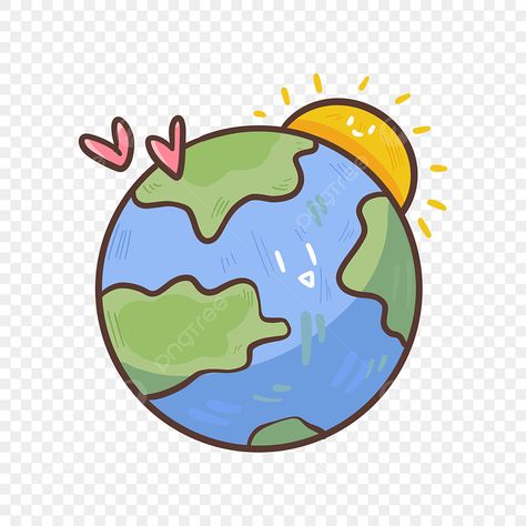 Earth Cute Drawing, Planet Earth Illustration, Earth Drawing, Planet Drawing, Earth Drawings, Doodle Png, Earth Illustration, Funny Lockscreen, Foster Kittens