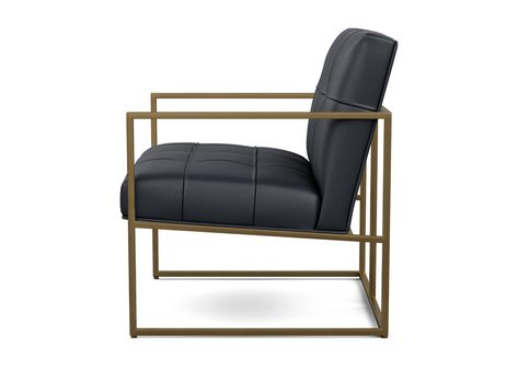 Mira Modern Leather and Metal Lounge Chair | Ethan Allen Chairs | Ethan Allen Metal Lounge Chair, Black Leather Lounge Chair, Metal Lounge Chairs, Ethan Allen Furniture, Leather Lounge Chair, Leather Lounge, Ethan Allen, Free Interior Design, High Quality Furniture