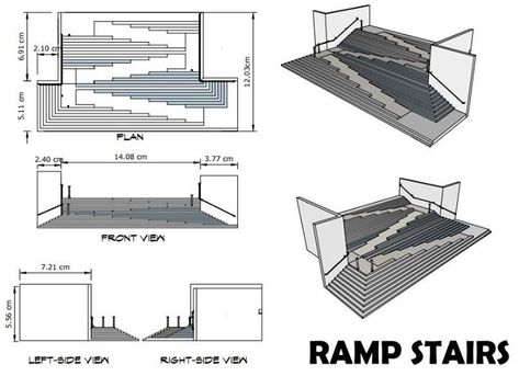 Public Stairs Architecture, Ramp And Stairs, Ramp And Stairs Architecture, Public Stairs, Stair Ramp, Curved Steps, Ramps Architecture, Ramp Stairs, Stair Plan