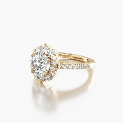 Graduated Halo Engagement Ring, Engagement Ring Cuts Chart, Halo Ring Stack, Gold Split Shank Engagement Ring, James Allen Engagement Rings, Milgrain Engagement Ring, Oval Halo Engagement Ring, Future Engagement Rings, Engagement Rings Vintage Halo