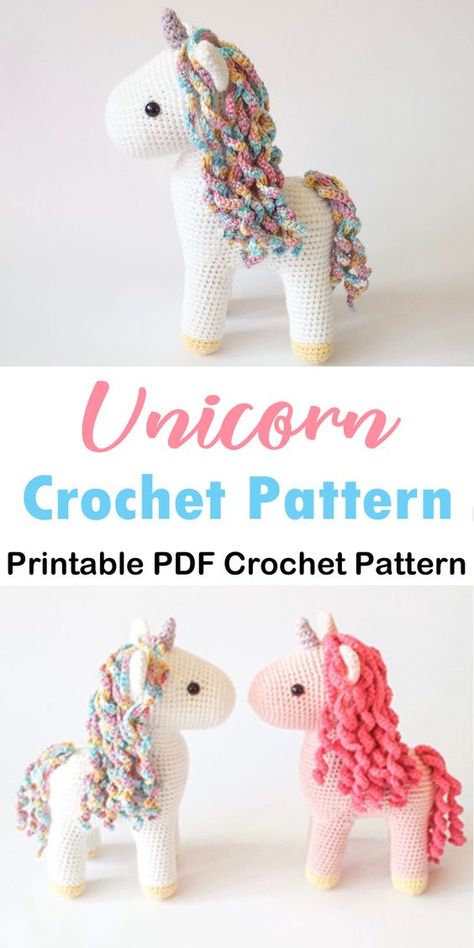 Crochet Unicorn Pattern Free, Unicorn Crochet Pattern, Crochet Pony, Stuffed Unicorn, Amigurumi Unicorn, Crochet Unicorn Pattern, Unicorn Crochet, Toy Crochet, Crochet Unicorn