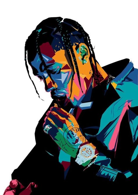 Hip Hop Graphic Design, Aesthetic Poster Wall, Travis Scott Art, Jordan Painting, Person Illustration, Hip Hop Artwork, Rapper Art, Minimal Wallpaper, Aesthetic Poster