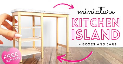 Miniature Kitchen Diy, Barbie Beds, Diy Miniature Kitchen, Barbie Kitchen Set, Dolls And Dollhouses, Diy Jars, Barbie Hacks, Ag Doll House, Barbie House Furniture